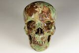 Realistic, Polished Autumn Jasper Skull #199603-1